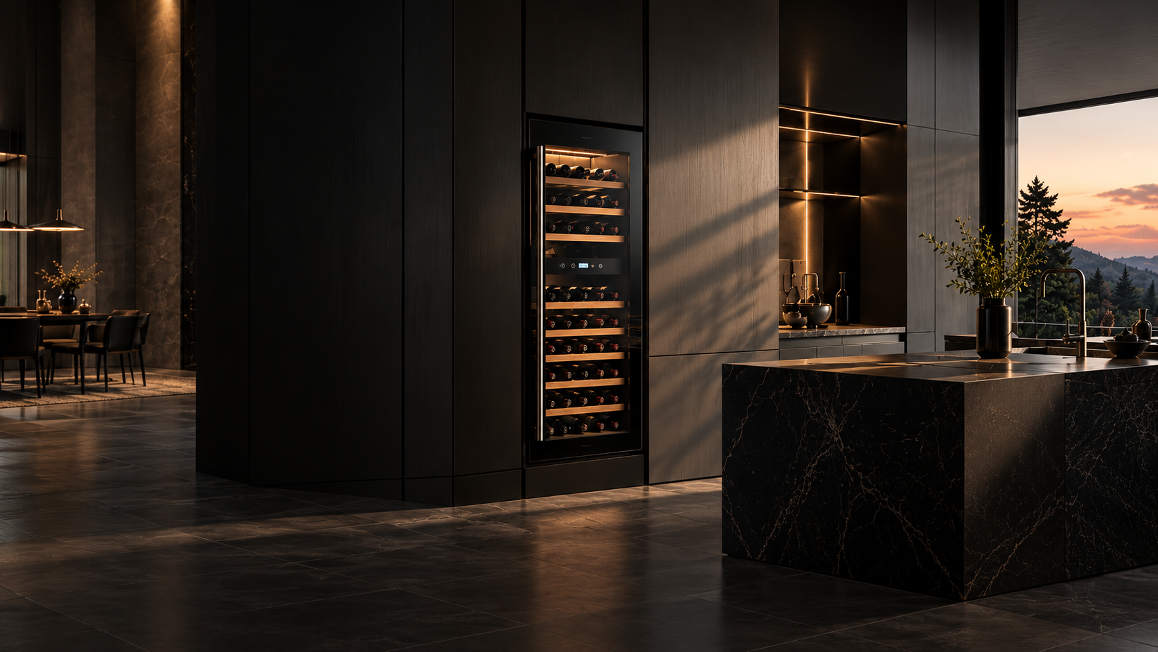Dunavox integrated wine cooler detail