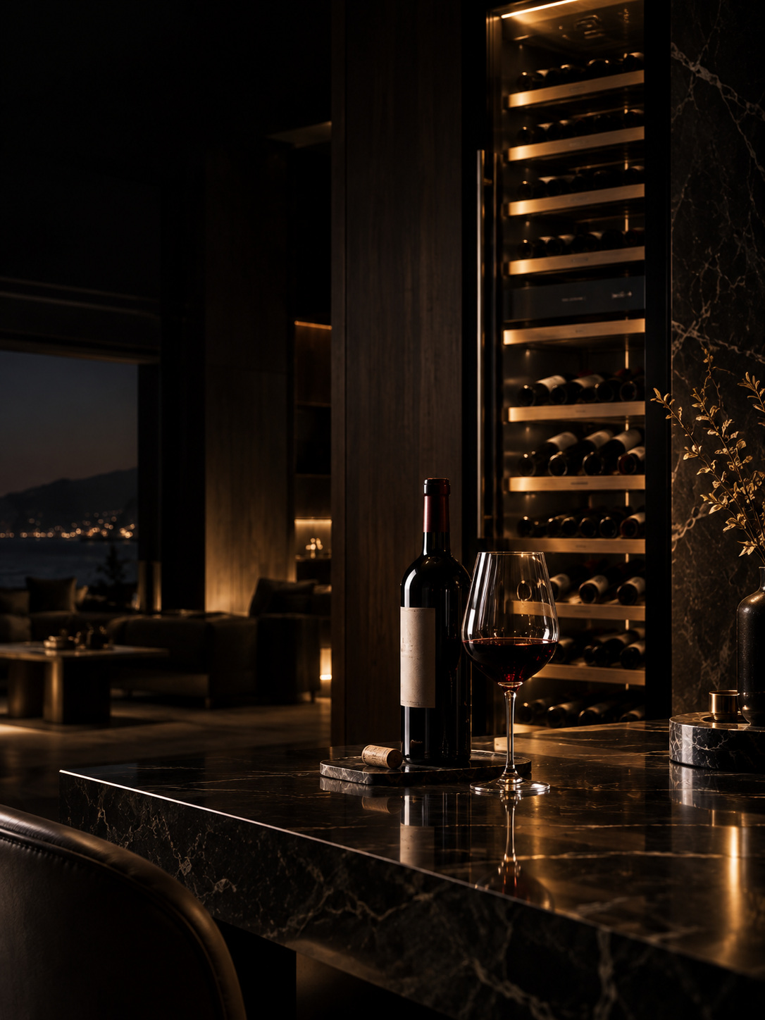 Premium wine storage in luxury interior